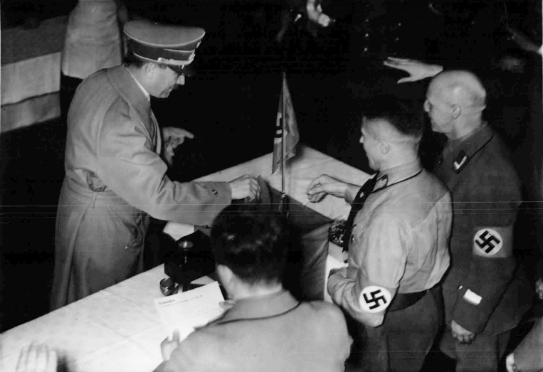 Hitler voting for the election to the Grossdeutscher Reich